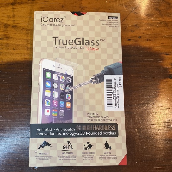 NIB TrueGlass Pro screen protection kit iPhone 6 Plus FTHWx1 clear anti scratch - Picture 3 of 9
